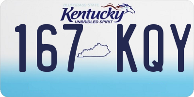 KY license plate 167KQY