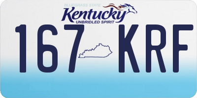 KY license plate 167KRF