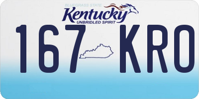 KY license plate 167KRO