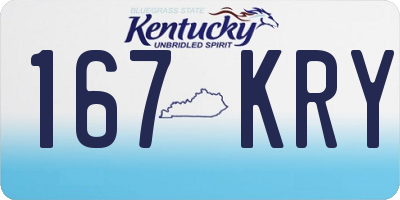 KY license plate 167KRY