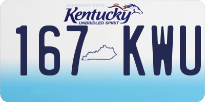 KY license plate 167KWU