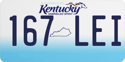 KY license plate 167LEI