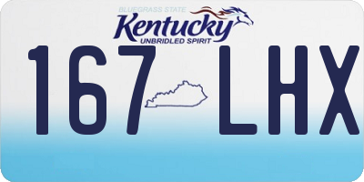 KY license plate 167LHX