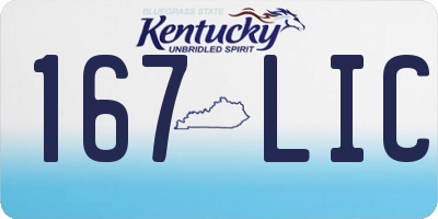 KY license plate 167LIC