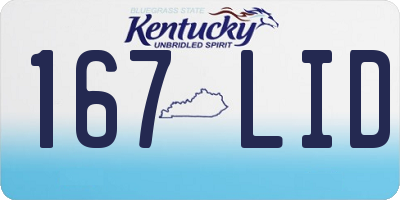 KY license plate 167LID