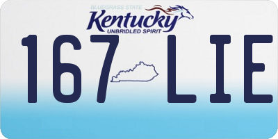 KY license plate 167LIE