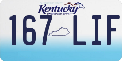 KY license plate 167LIF