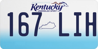 KY license plate 167LIH
