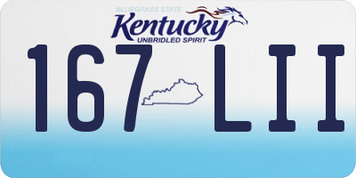 KY license plate 167LII