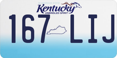 KY license plate 167LIJ