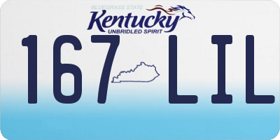 KY license plate 167LIL