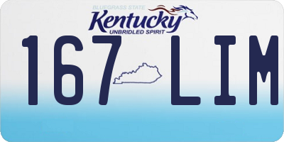 KY license plate 167LIM
