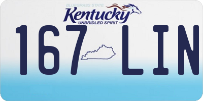 KY license plate 167LIN