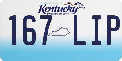 KY license plate 167LIP