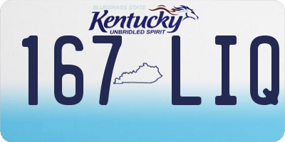 KY license plate 167LIQ