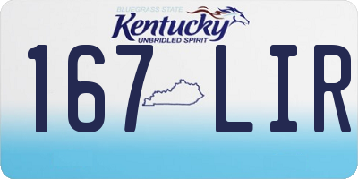 KY license plate 167LIR
