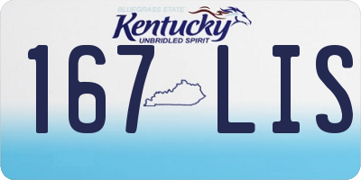 KY license plate 167LIS