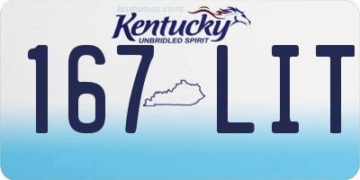 KY license plate 167LIT