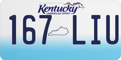 KY license plate 167LIU