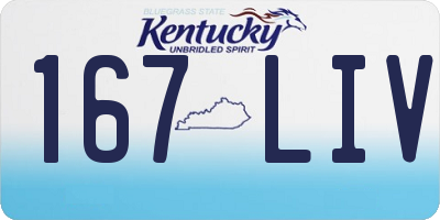 KY license plate 167LIV