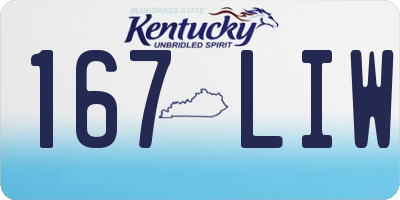 KY license plate 167LIW