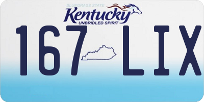 KY license plate 167LIX