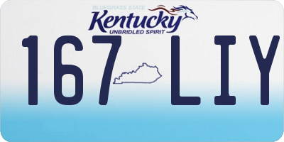 KY license plate 167LIY