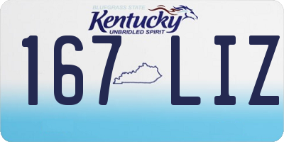 KY license plate 167LIZ