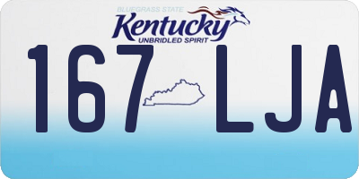 KY license plate 167LJA