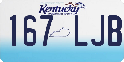 KY license plate 167LJB