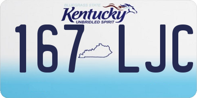 KY license plate 167LJC