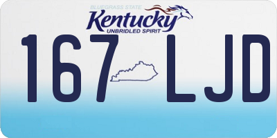 KY license plate 167LJD