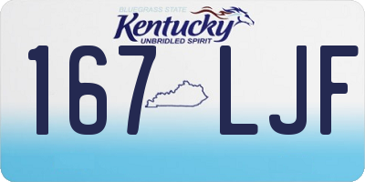 KY license plate 167LJF