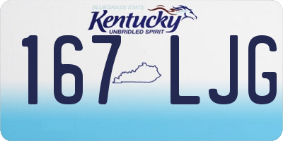 KY license plate 167LJG