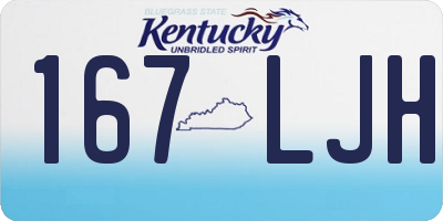 KY license plate 167LJH