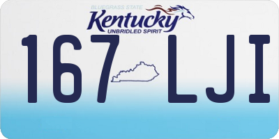KY license plate 167LJI