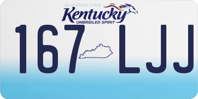 KY license plate 167LJJ