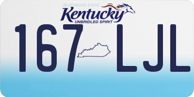 KY license plate 167LJL