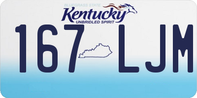 KY license plate 167LJM