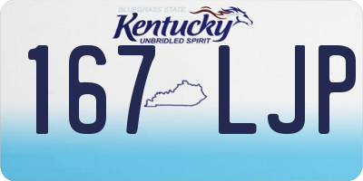 KY license plate 167LJP