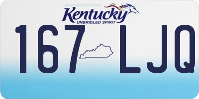 KY license plate 167LJQ