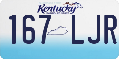 KY license plate 167LJR