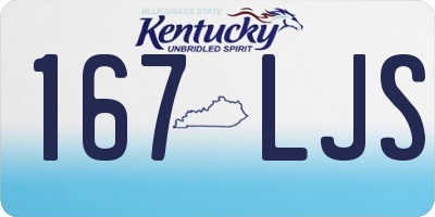 KY license plate 167LJS