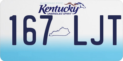 KY license plate 167LJT