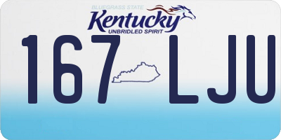 KY license plate 167LJU