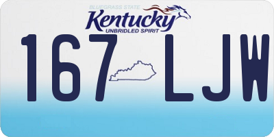 KY license plate 167LJW