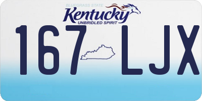 KY license plate 167LJX