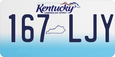 KY license plate 167LJY