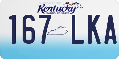KY license plate 167LKA