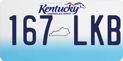 KY license plate 167LKB